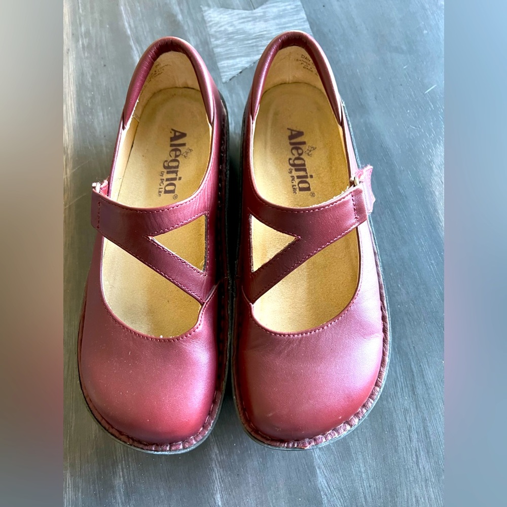 Allegria Day 36 Plum Leather Maryjane’s EUC